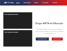 Tablet Screenshot of meta.edu.br